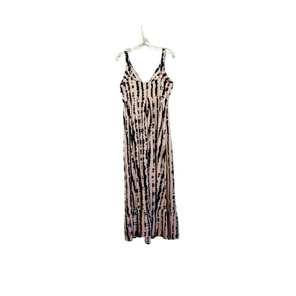 Tahari Tie-Dye Maxi Dress With V-Neckline & Spaghetti Straps  Size Medium - Picture 2 of 4